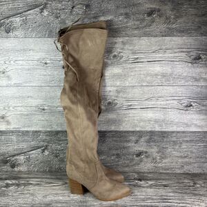 Marc Fisher LTD Brown Suede Over-The-Knee Boots Womens Size 6M